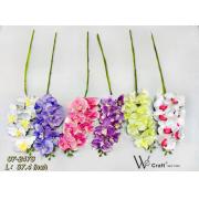 Artificial Flower-8 Heads Large Phalaenopsis Orchids Long Stem-Mixed Colors-24pcs/box-120pcs/case