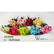 Artificial Flower-7 Heads European-style Persian Rose Artificial Flowers-Mixed Colors-24pcs/box - 120/ctn