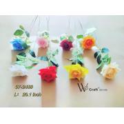 Artificial Flower-Single-Branch Horn Rose-Long Stem-Mixed Colors-24pcs/box - 120/ctn